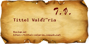 Tittel Valéria névjegykártya